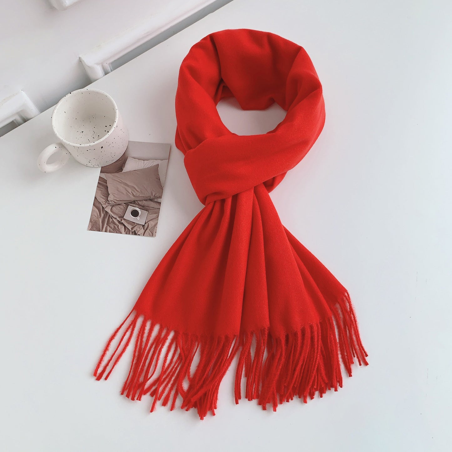 Women's Solid Color Korean Stylish Simple Versatile Scarfs