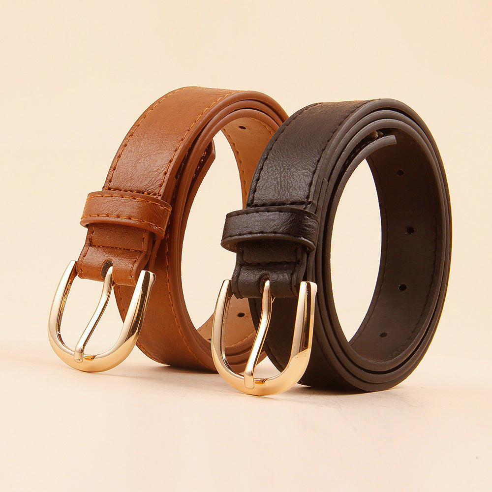 Women's Quality Double-sided Fashion Double Simple Jeans Belts