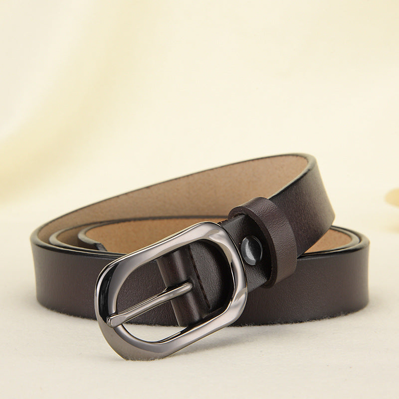 Women's Alloy Pin Buckle Leather Casual Fine Belts