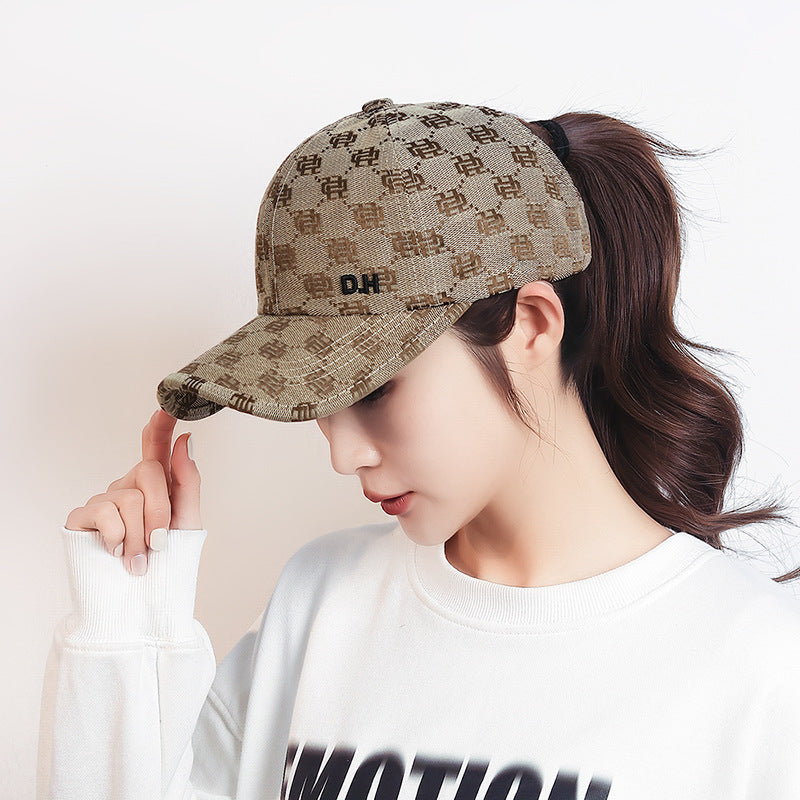 Women's Tie High Horse Tail Baseball Fashion Hats & Caps