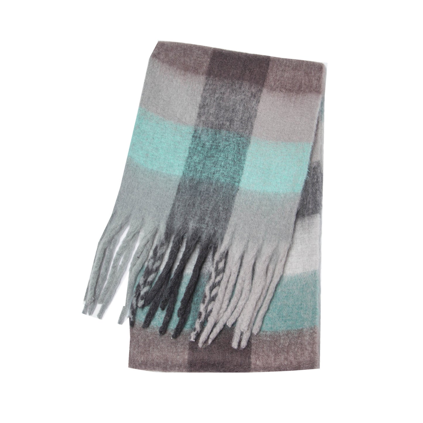 Women's Thick Color Thickened Double-sided Plaid Bib Scarfs