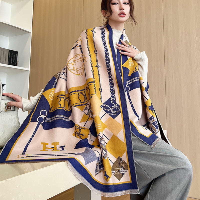 Women's Winter Shawl Outer Wear High-grade Sense Fashionable Scarfs