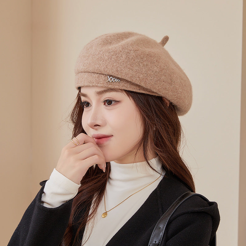 Women's Wool Beret Retro Artistic Painter Hat Temperament Hats & Caps