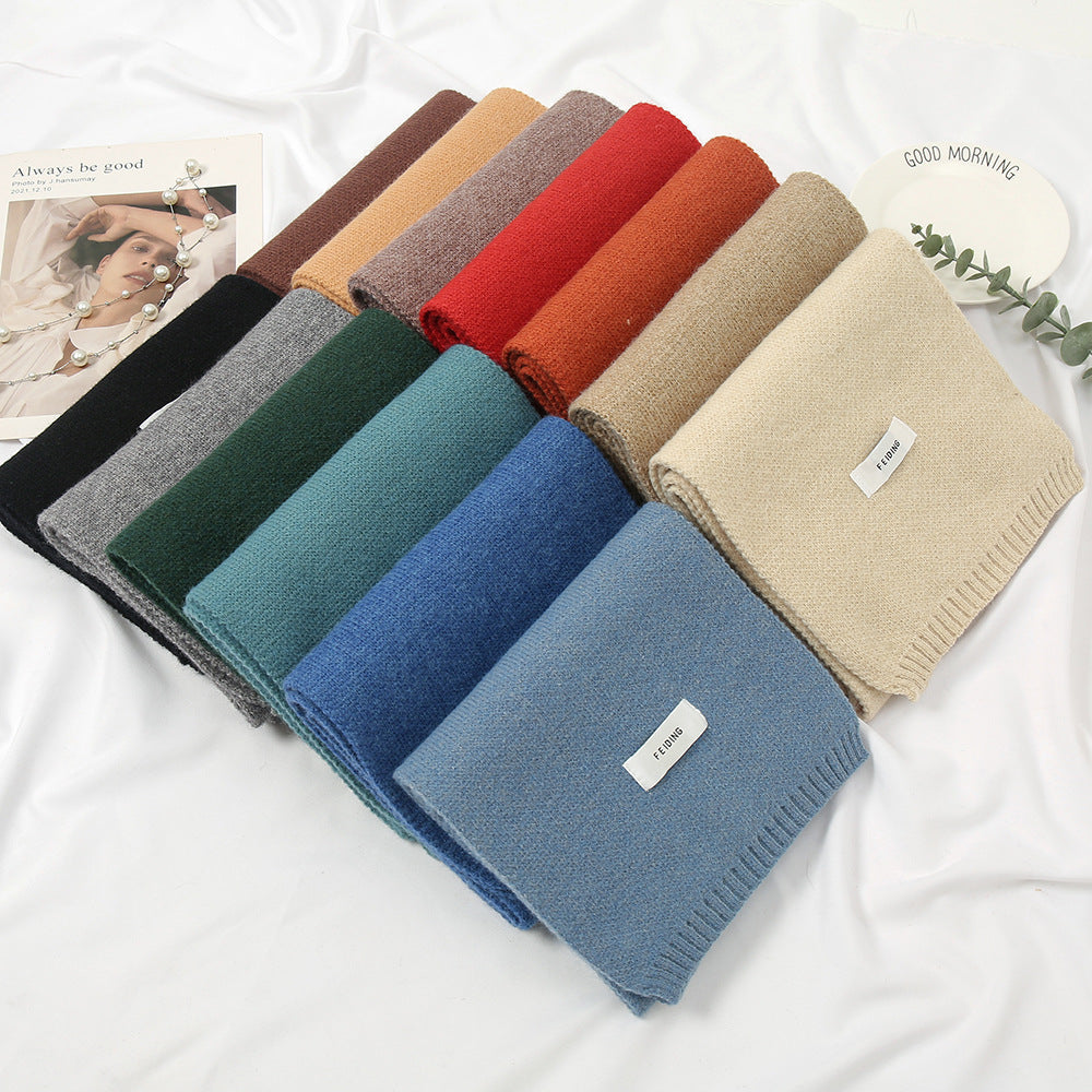 Women's Korean Wool Knitted Thickened Warm For Scarfs