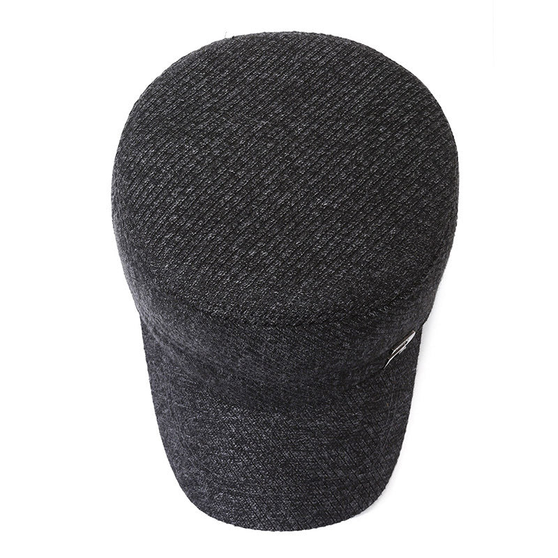 Men's Hat For Outdoor Keep Warm Woolen Flat-top Hats & Caps