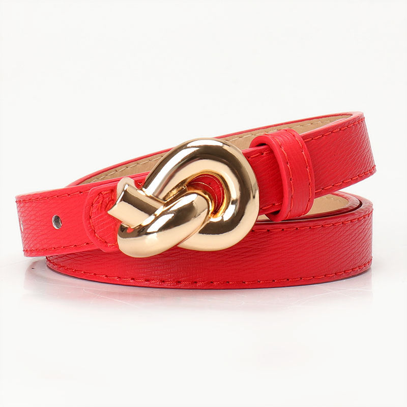 Women's Smooth Buckle Korean Style Simple Decorative Belts