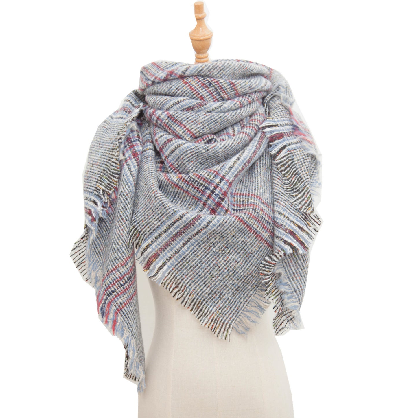 Versatile Source Shawl Large Plaid Triangle Scarfs