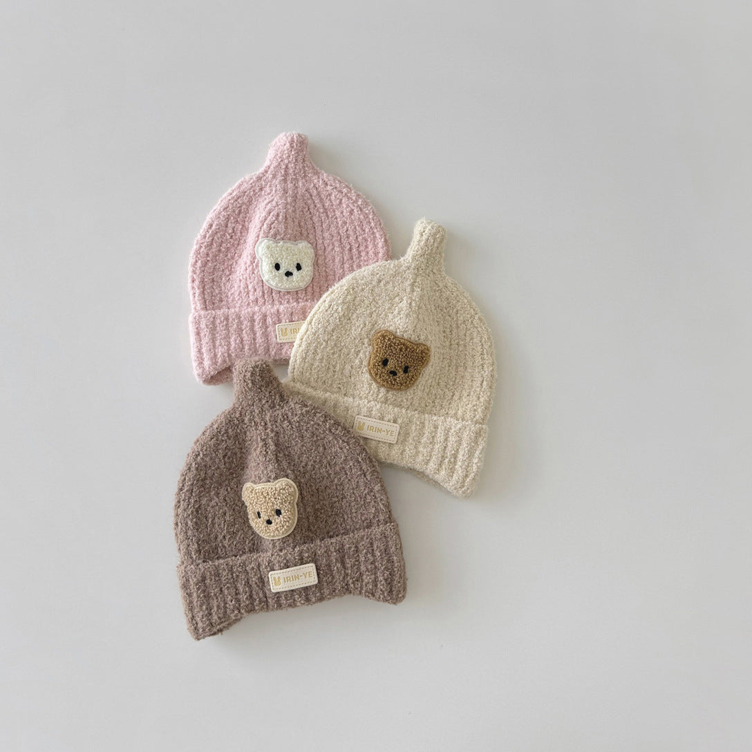 Hat Warm Earflaps Thickened Plush Bonnet Kids' Headwear