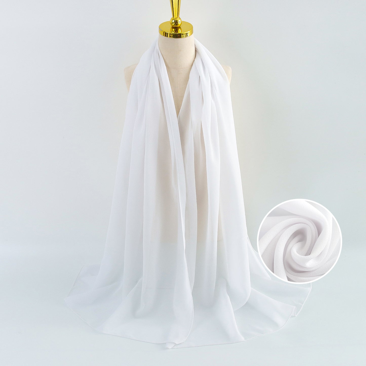 Women's Pearl Chiffon Solid Color Bubble Bag Scarfs