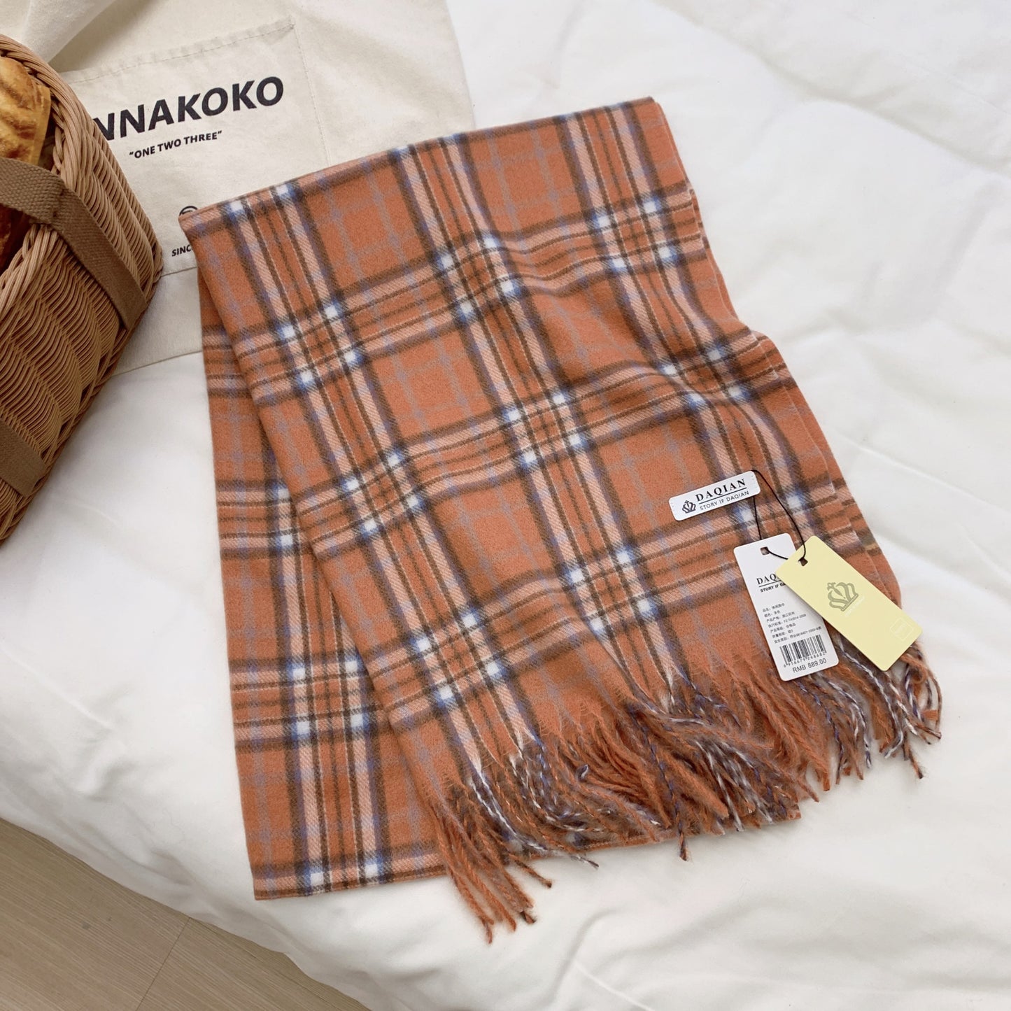 Women's High-grade Check Warm Korean Style Plaid Scarfs