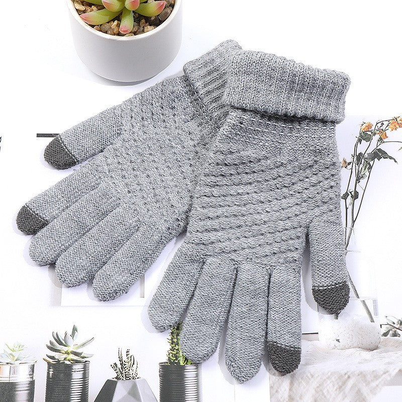 Women's Pineapple Pattern Touch Screen Winter Cute Riding Gloves