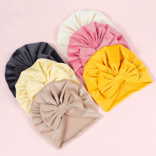 Hat Solid Color Indian Born Bow Kids' Headwear