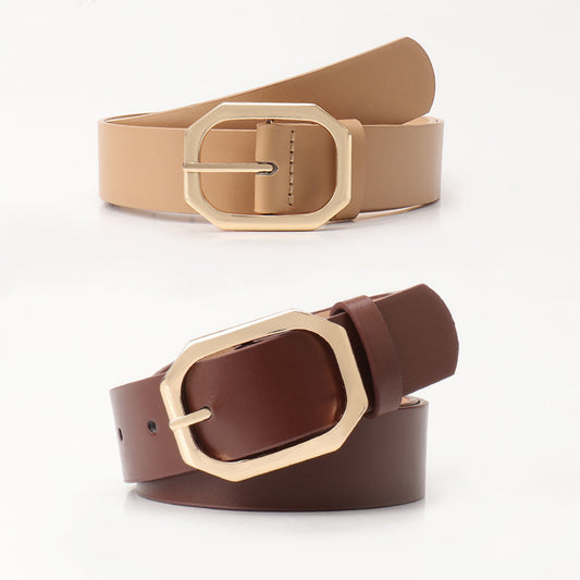 Women's Square Buckle Female Fashion Personality Style Belts