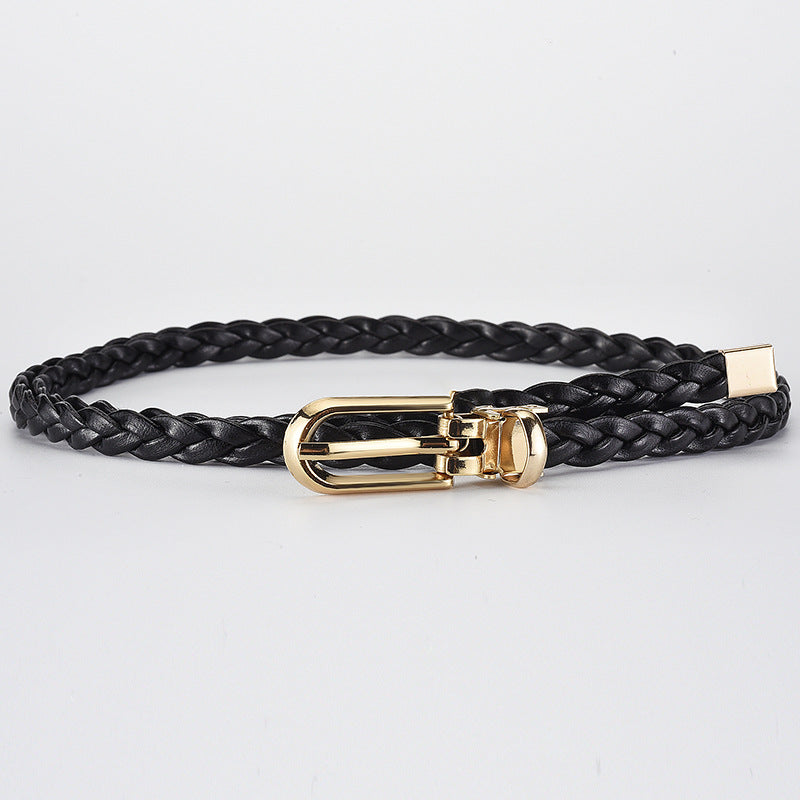 Women's Thin High-grade Versatile Decorative Pin Buckle Small Belts