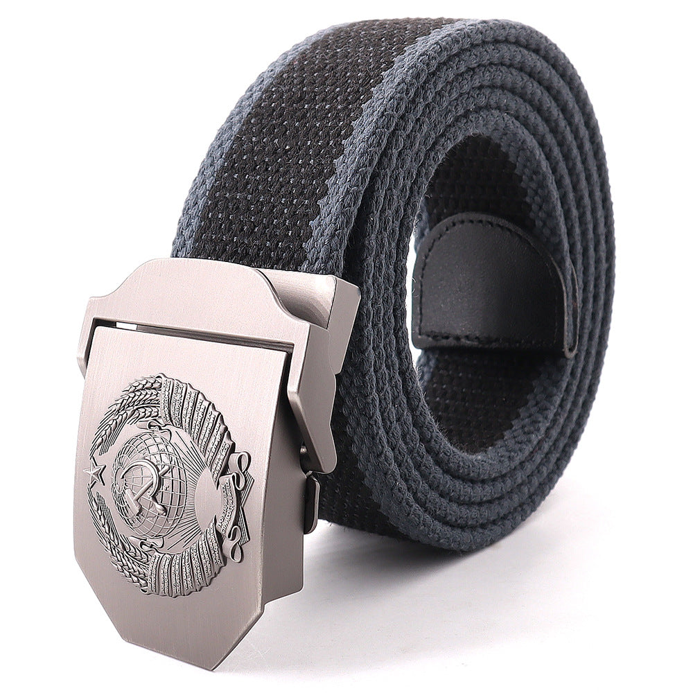 Women's & Men's Canvas Outdoor Military Training Casual Pants Belts