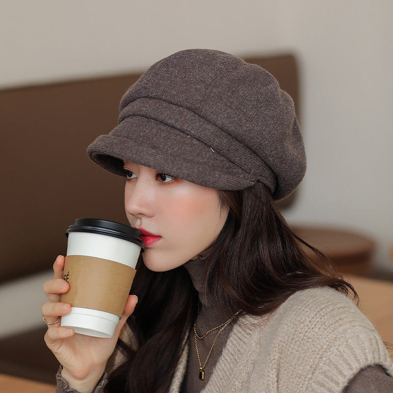 Women's Korean Trendy Beret Style Retro Peaked Hats & Caps