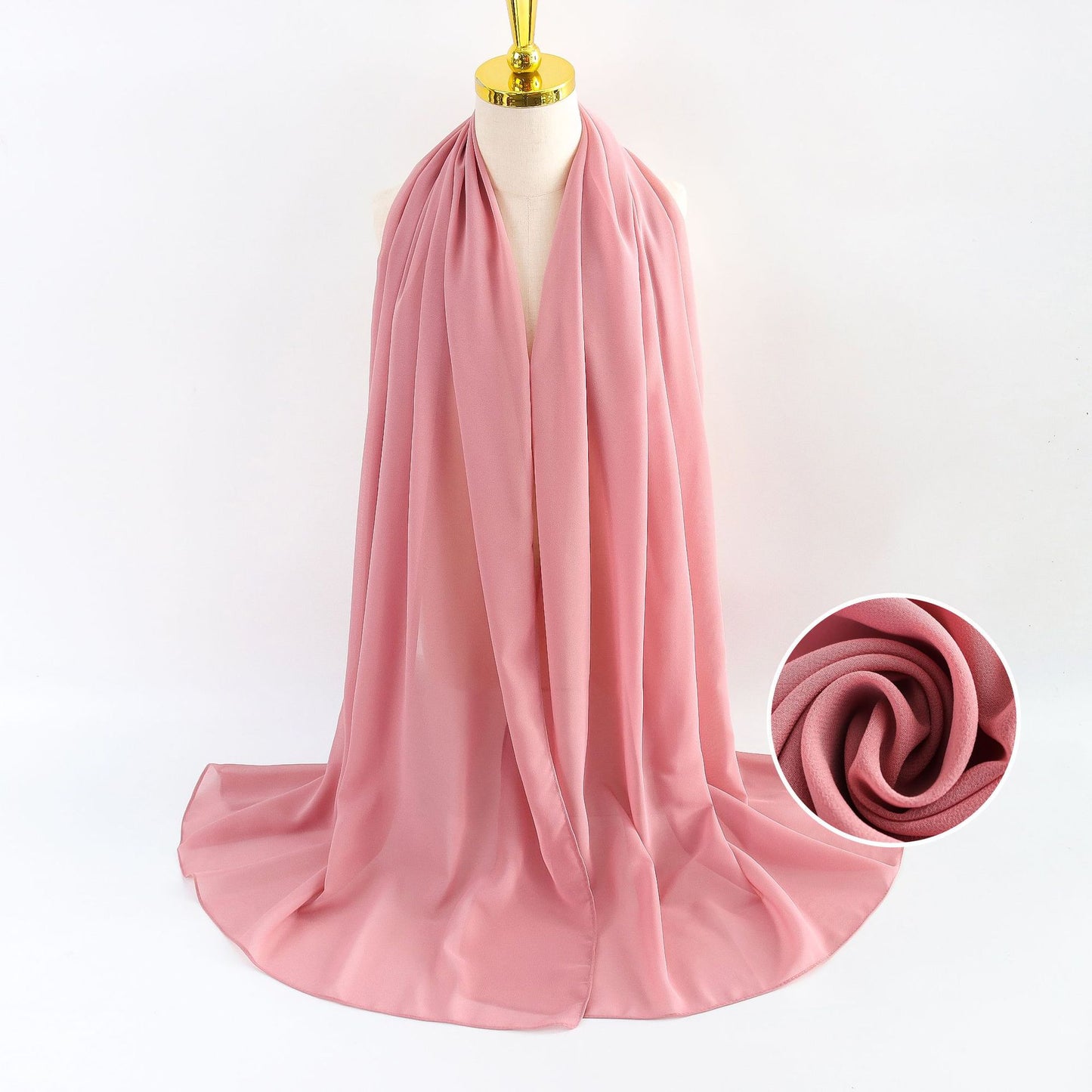 Women's Pearl Chiffon Solid Color Bubble Bag Scarfs