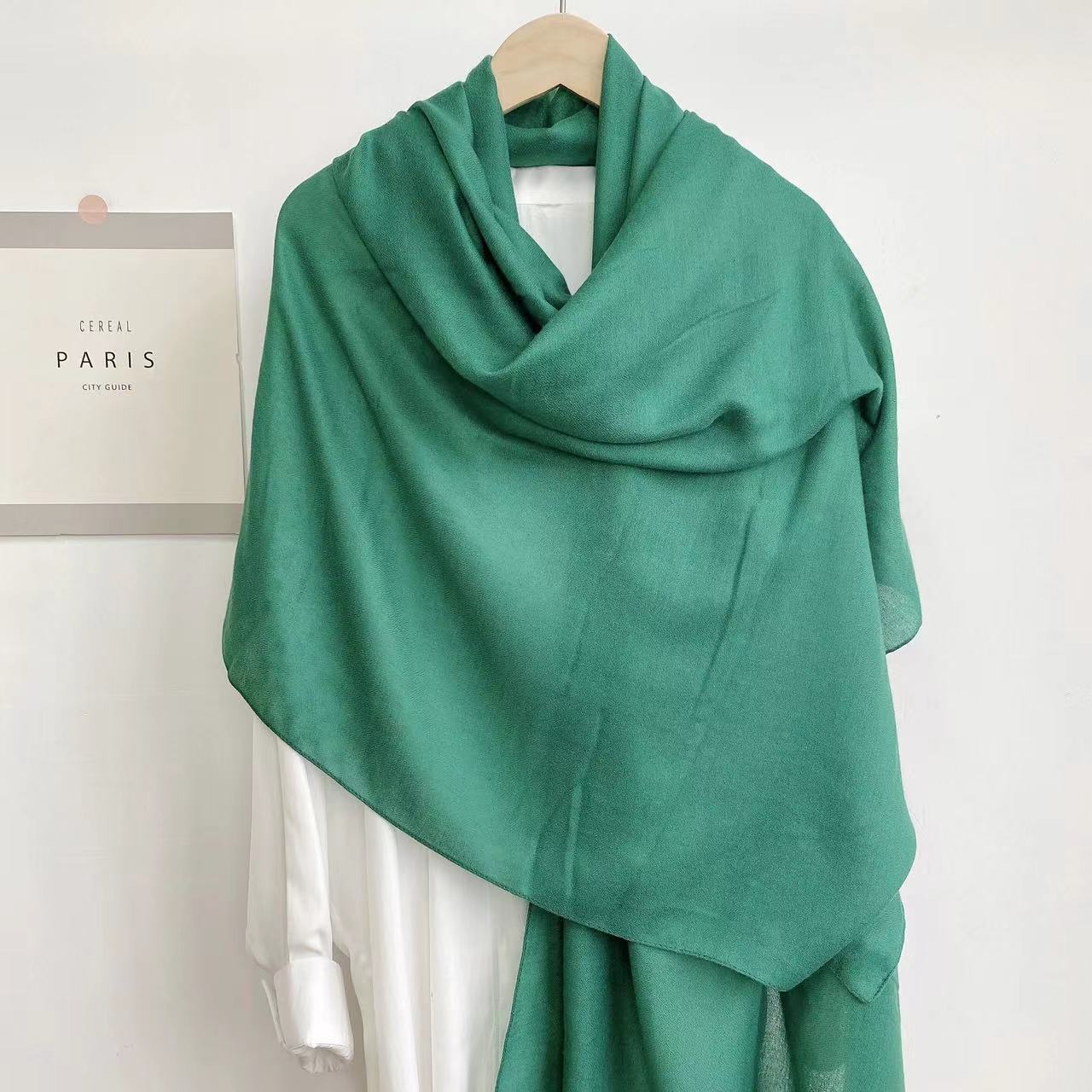 Monochrome Long Warm Shawl Solid Color Scarfs