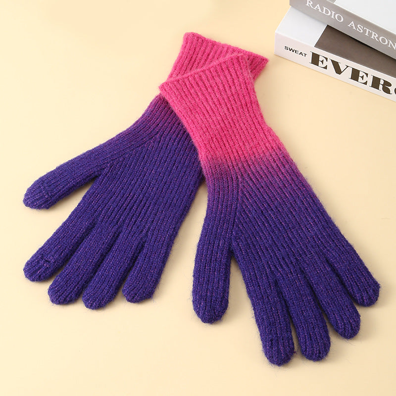 Women's Thick Wool Riding Winter Outdoor Sports Gloves