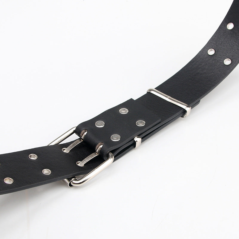 Women's Row Air Hole Fashion Casual Punk Belts