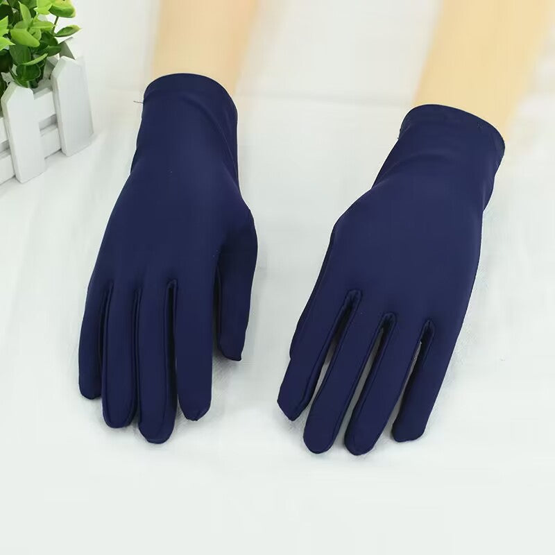 Women's Short Spandex White Etiquette Dancing Square Dance Shopping Guide Gloves