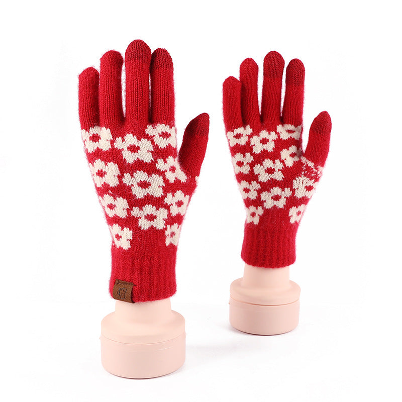 Zodiac Anniversary Year Red Winter Warm Gloves