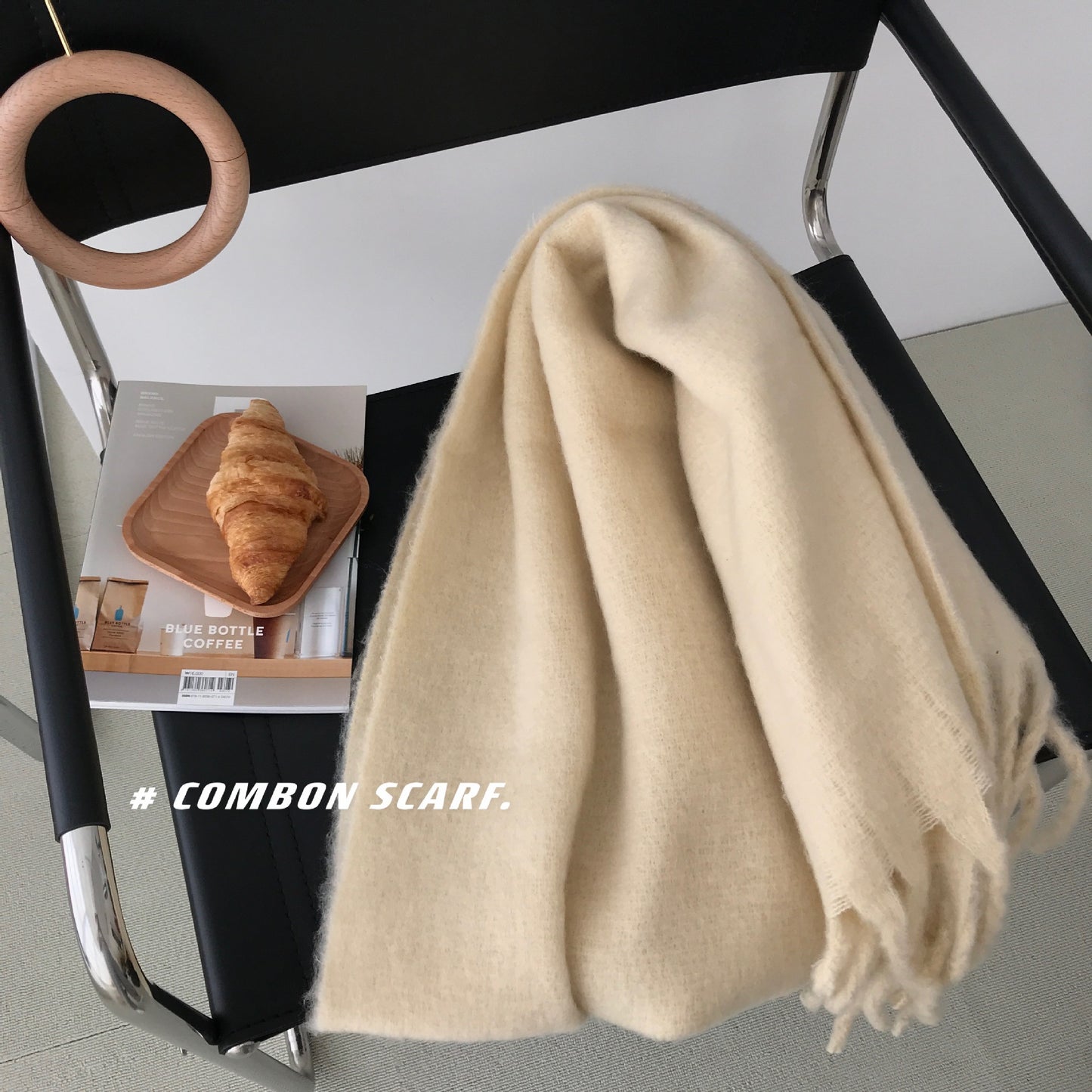 Pure Color Thickened Lengthened Female Korean Style Scarfs