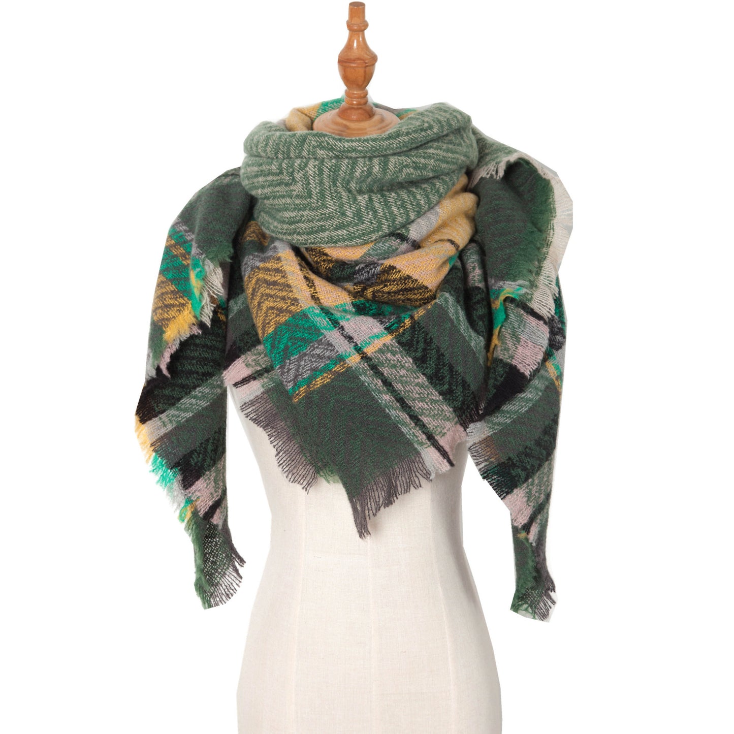 Versatile Source Shawl Large Plaid Triangle Scarfs