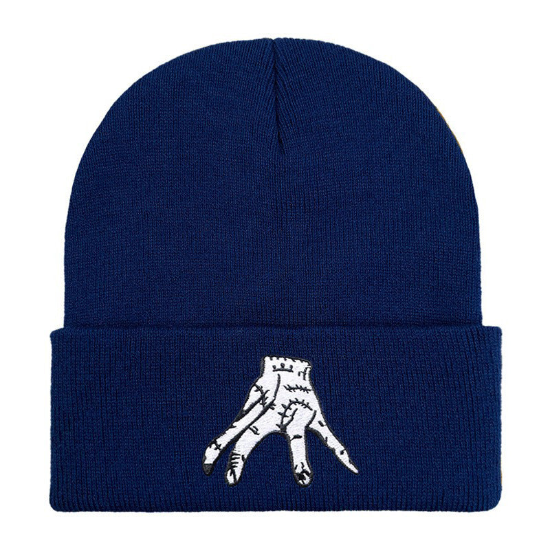 Women's & Men's Wednesday Embroidery Knitted Hat Warm Pullover Hats & Caps