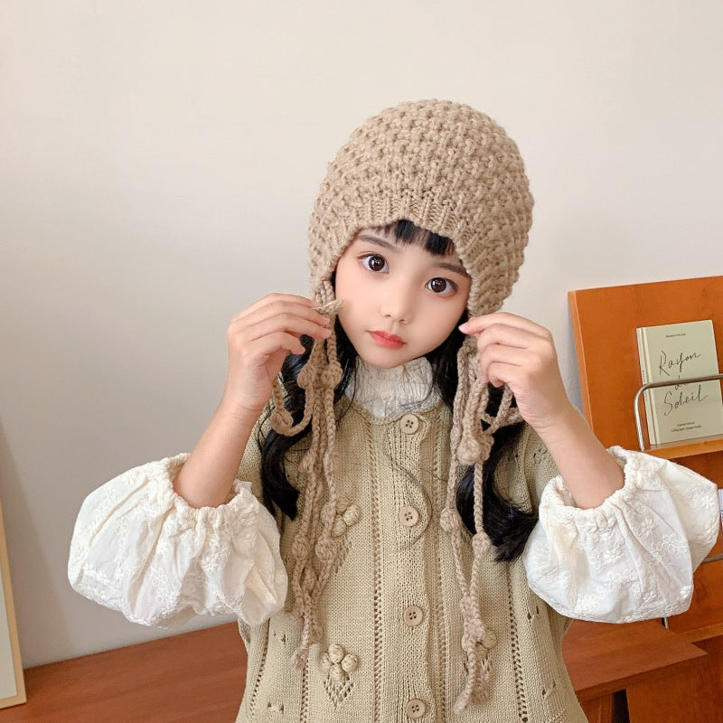 Children's Style Korean Wool Hat Western Handmade Kids' Headwear