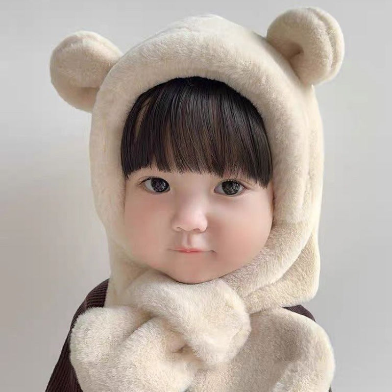 Hat Integrated Cute Super Windproof Winter Kids' Headwear