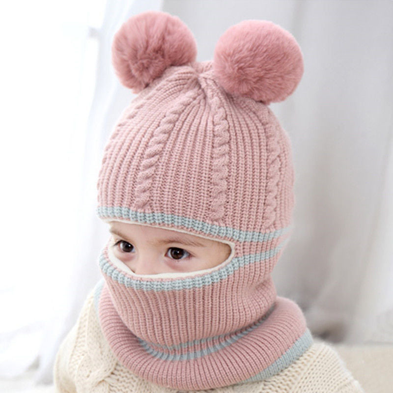 Women's & Men's Hat Neck Warmer One Woolen Winter Kids' Headwear