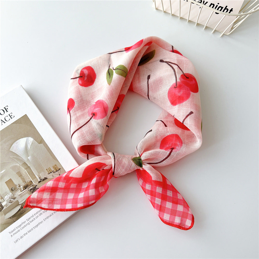 Women's Square Towel Silk Artistic Versatile Fashionable Elegant Scarfs