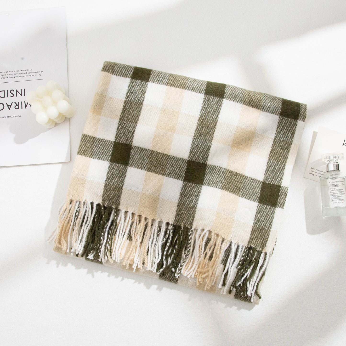 Women's High-grade Plaid Shawl Autumn Versatile Fashion Scarfs