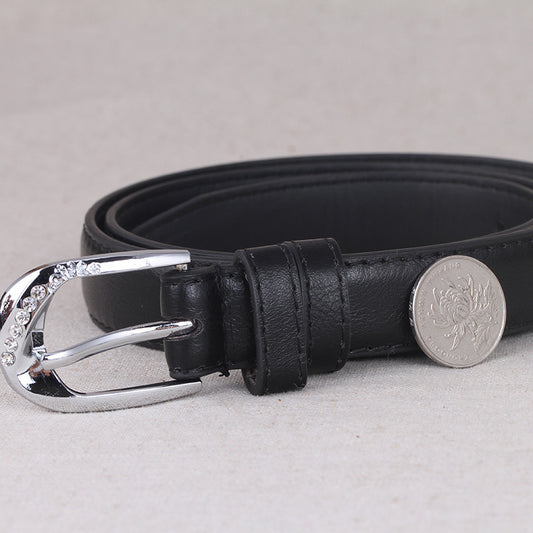 Women's Simple Thin Pin Buckle Korean Style Fashion Belts