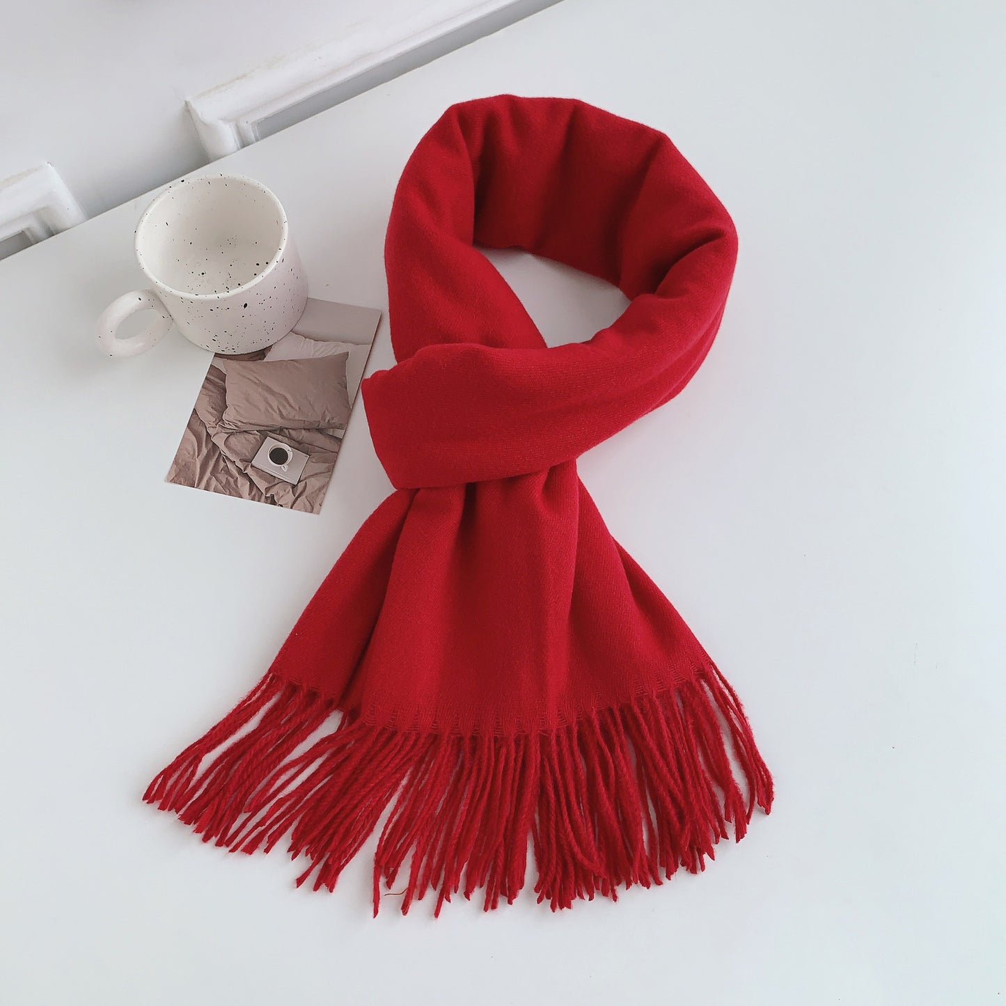 Women's Solid Color Korean Stylish Simple Versatile Scarfs