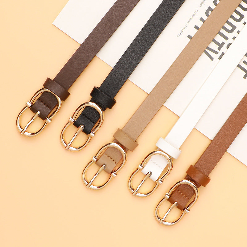 Women's Fashionable High-grade Alloy Pin Buckle Imitation Belts