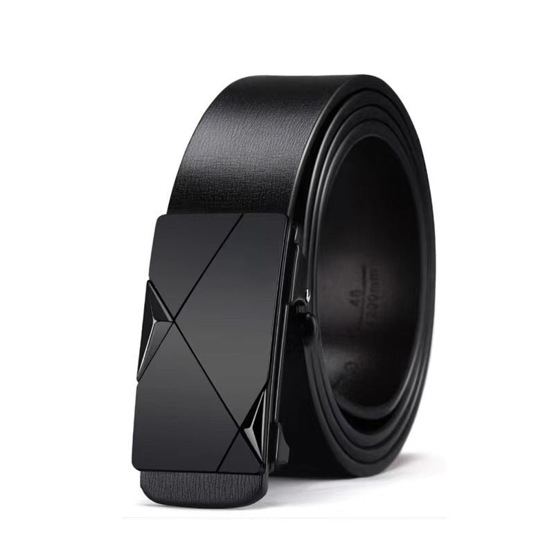 Men's Toothless Inner Wear Letters Automatic Buckle Belts