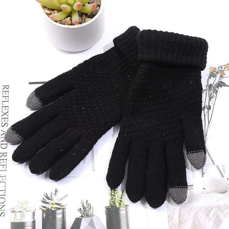 Women's Pineapple Pattern Touch Screen Winter Cute Riding Gloves