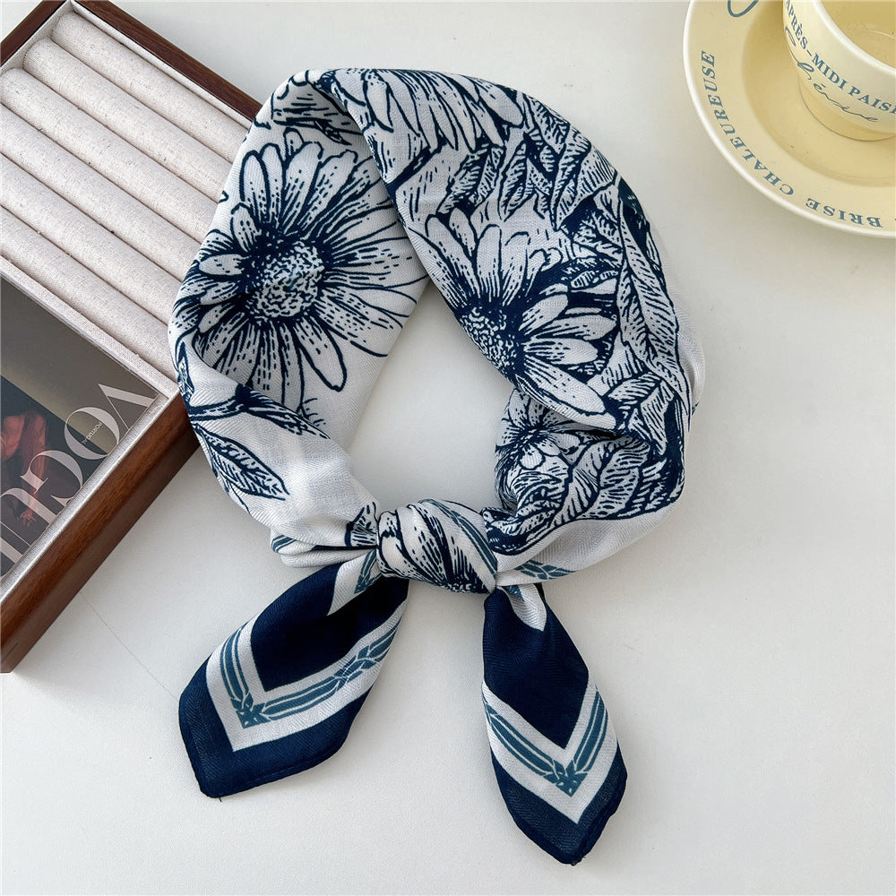 Women's Paisley Fashionable Elegant Cotton Linen Small Scarfs