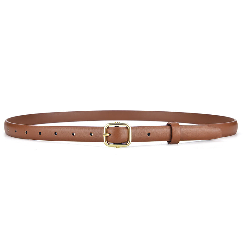 Women's Retro Simple Thin For Female Korean Style Cutting Edge Belts