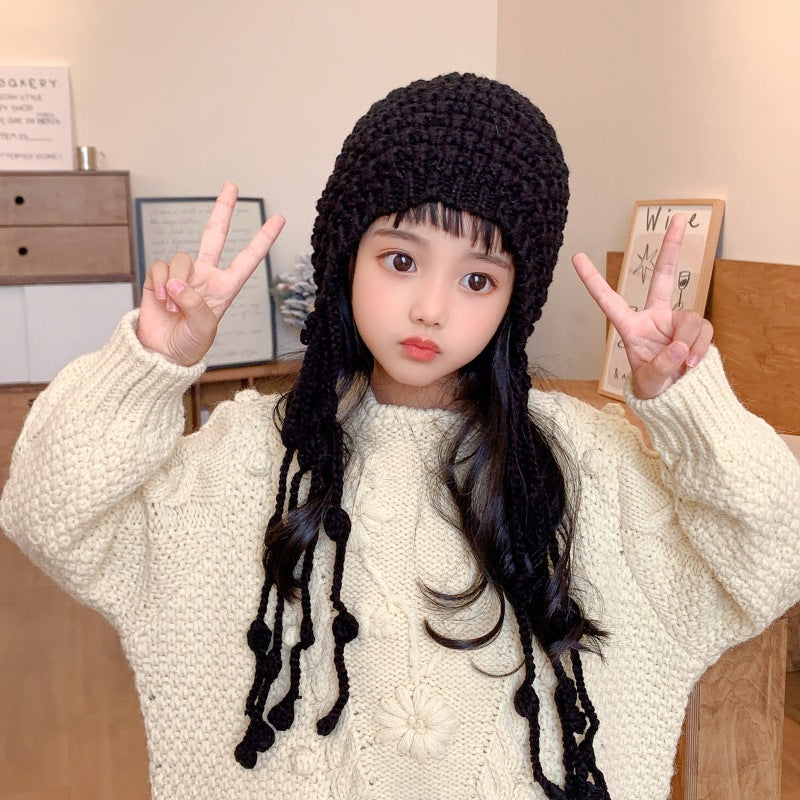 Children's Style Korean Wool Hat Western Handmade Kids' Headwear