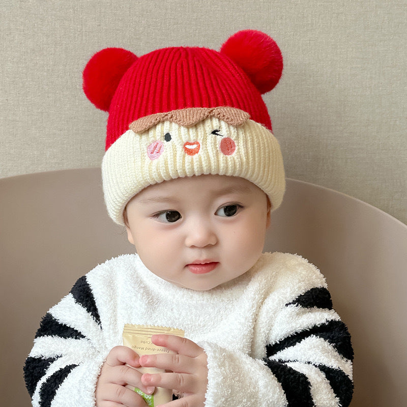 Winter Korean Style Boys Plush Bonnet Kids' Headwear