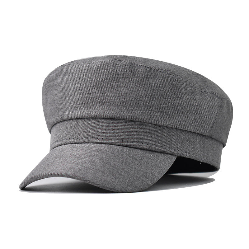 Women's Solid Color Beret Peaked Light Board Hats & Caps