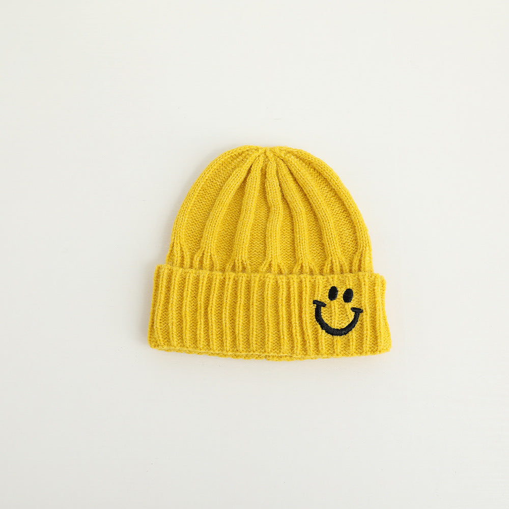 Children's Smiley Woolen Korean Simple Boy Winter Kids' Headwear