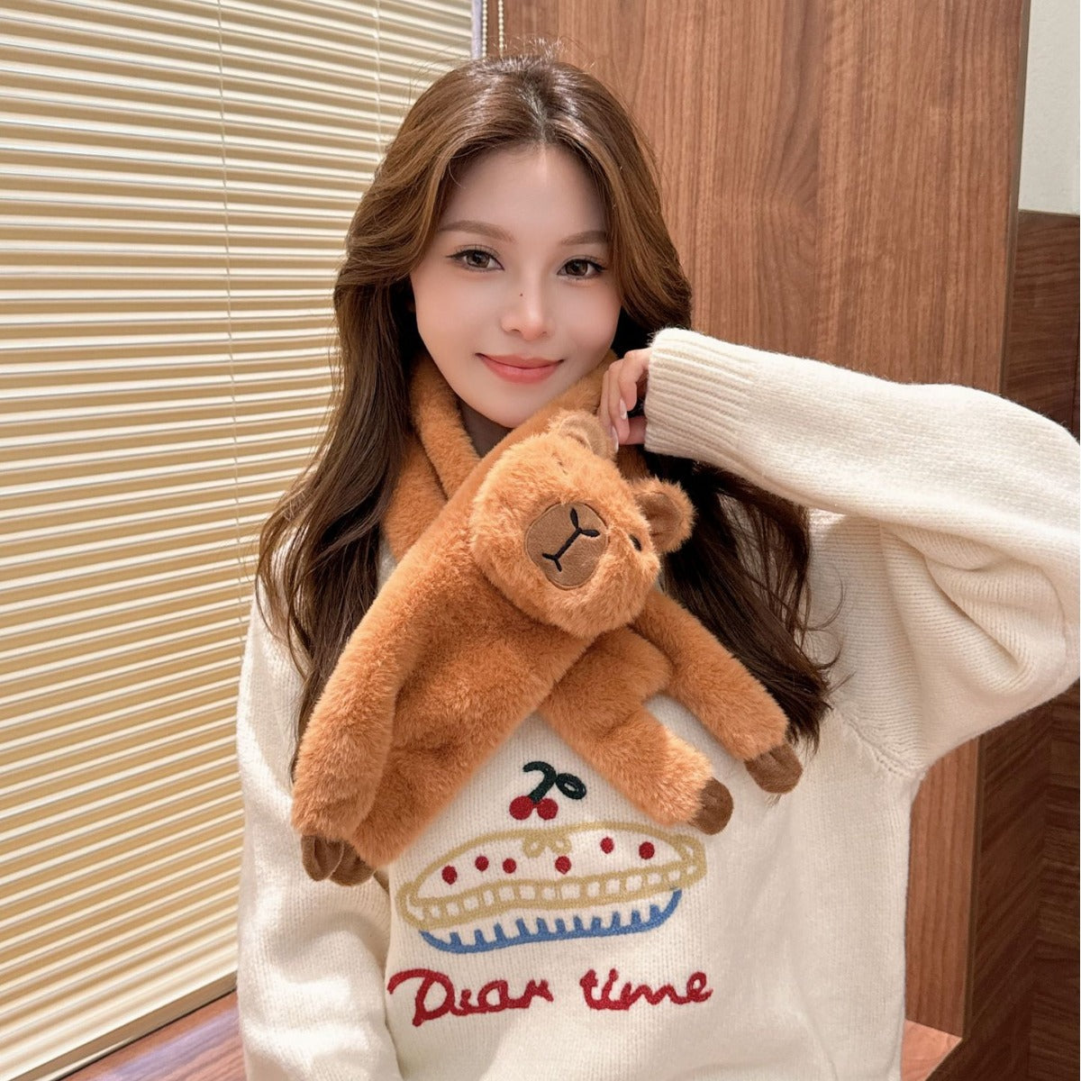 High Quality Plush Winter Imitation Rabbit Scarfs