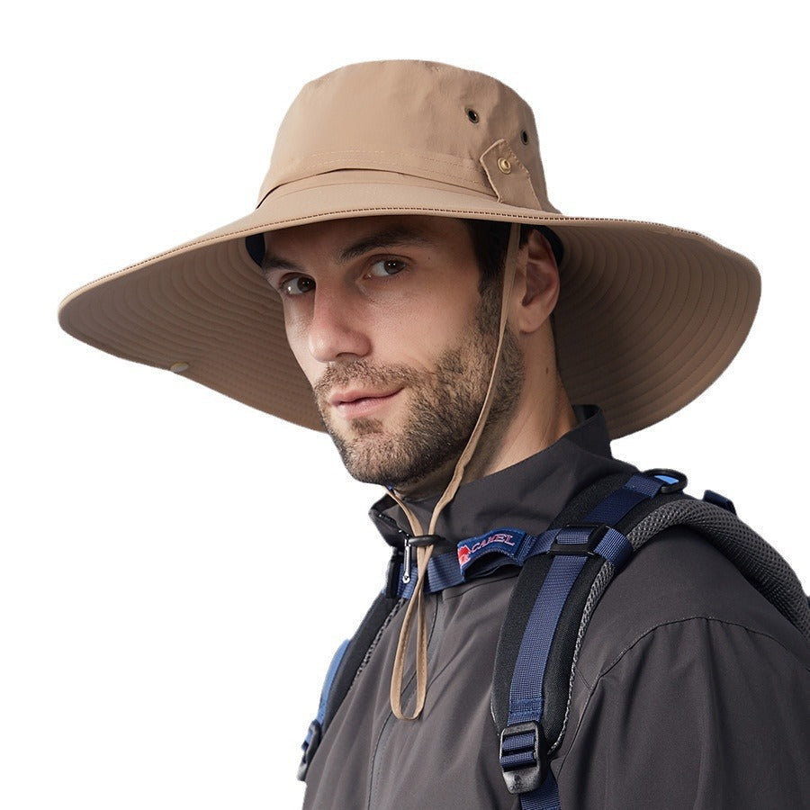 Men's Brim Waterproof Sun Outdoor Mountaineering Protection Circumference Hats & Caps