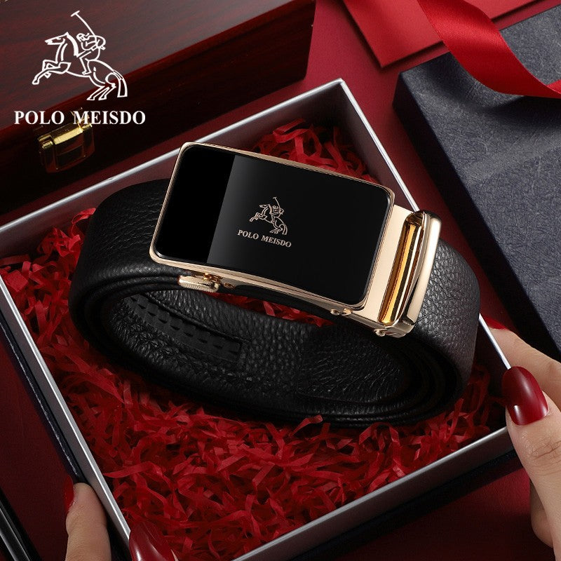 Men's Paul Leather Automatic Buckle Business First Layer Belts