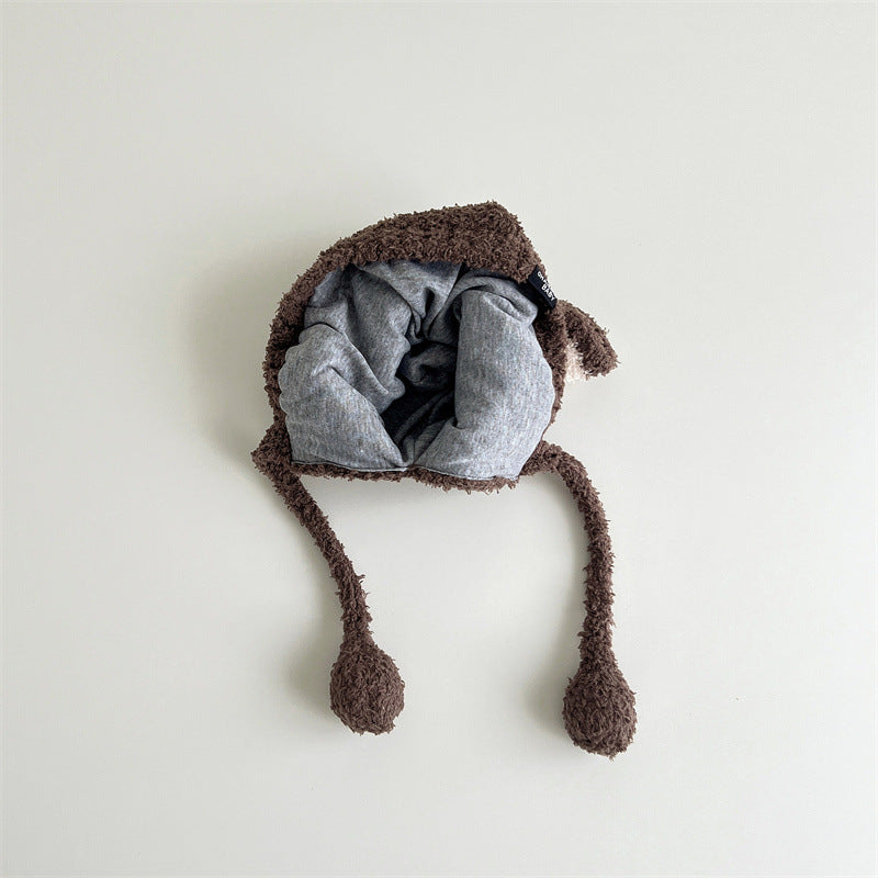 Hat Cute Super Handmade Earmuffs Woolen Kids' Headwear