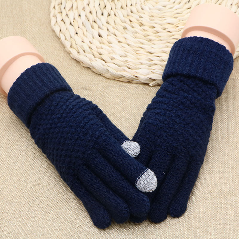 Women's Screen Knitted Winter Cold Protection Thickening Gloves